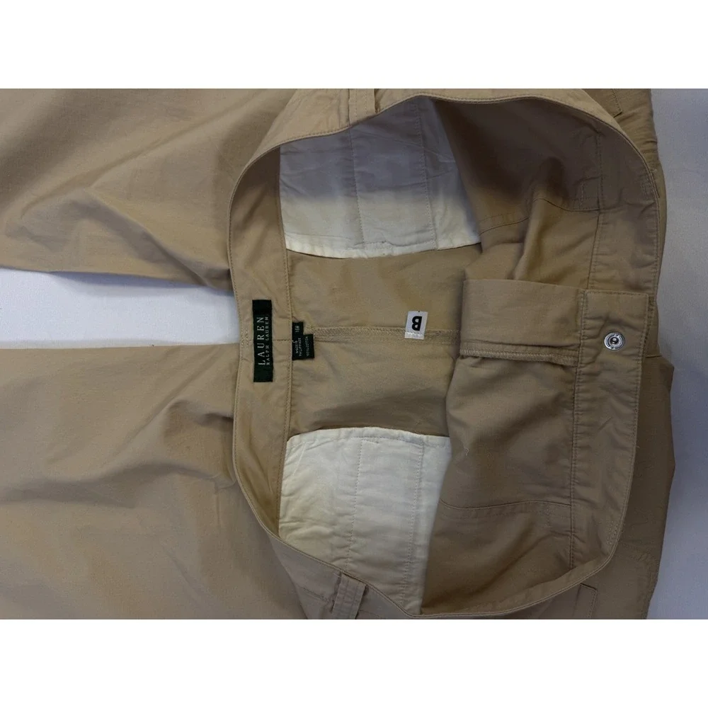 Lauren Ralph Lauren Utility Cargo Capri Pants Womens Size‎ 16 NWOT Tan